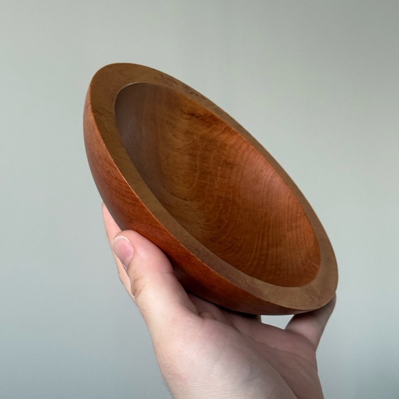 1 60s Baribocraft Canada Maple Wood Vintage Salad Trinket Dish Bowl - Picture 4 of 16